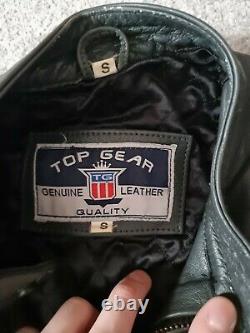 Vintage Top Gear Mercedes Leather Motorcycle Racing Jacket Size S