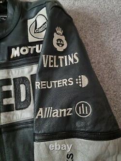 Vintage Top Gear Mercedes Leather Motorcycle Racing Jacket Size S