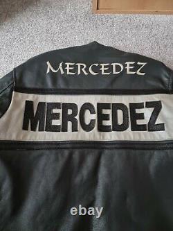 Vintage Top Gear Mercedes Leather Motorcycle Racing Jacket Size S