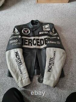 Vintage Top Gear Mercedes Leather Motorcycle Racing Jacket Size S