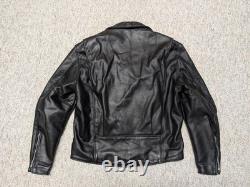 Vintage USA made HARLEY DAVIDSON leather jacket leather L black 44 motorcycle