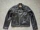 Vintage USA made SEARS motorcycle jacket 42 black leather BIKER patina