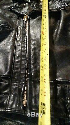 Vintage VANSON C. H. P. Black Leather Jacket (Size 42)