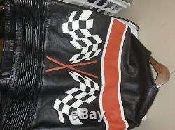 Vintage VANSON Motorcycle leather jacket 46 Genesis Race Jacket RARE
