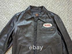 Vintage VON DUTCH kustom made M mototcycle 40-42 black leather jacket
