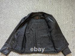 Vintage VON DUTCH kustom made M mototcycle 40-42 black leather jacket