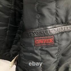 Vintage Vanguard Leather Biker Jacket Men's Size 52 Motorcycle Black