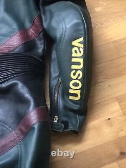 Vintage Vanson All-Star Motorcycle jacket suit size 44 Great for Motor Sports