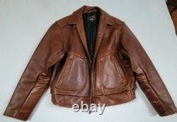Vintage Vanson Heavy Leather Motor Cycle Jacket, Great Condition, Size 44
