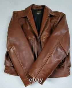 Vintage Vanson Heavy Leather Motor Cycle Jacket, Great Condition, Size 44