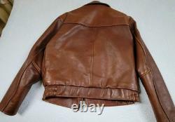 Vintage Vanson Heavy Leather Motor Cycle Jacket, Great Condition, Size 44
