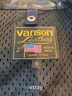 Vintage Vanson Leather Jacket Size 8 Made In USA