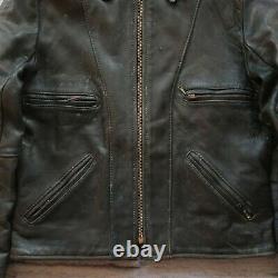 Vintage Vanson Leather Motorcycle Jacket Size 42 Made in USA Brown