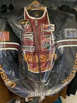 Vintage Vanson Motorcycle Leather Jacket USA 40 Used But Good Condition