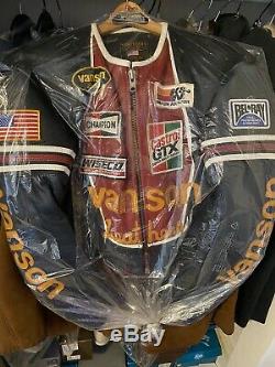 Vintage Vanson Motorcycle Leather Jacket USA 40 Used But Good Condition