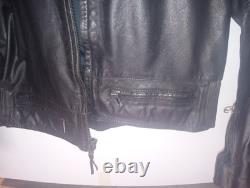 Vintage Vetter Leather Motorcycle Jacket Size 46 Retro Red/Black Racer