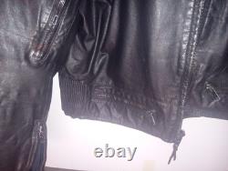 Vintage Vetter Leather Motorcycle Jacket Size 46 Retro Red/Black Racer