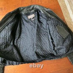 Vintage WILSONS Leather Biker Black Leather Thinsulate Jacket Men's Large