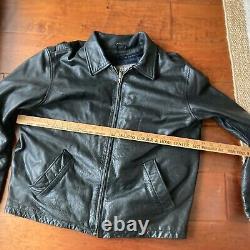 Vintage WILSONS Leather Biker Black Leather Thinsulate Jacket Men's Large