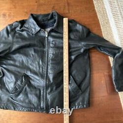 Vintage WILSONS Leather Biker Black Leather Thinsulate Jacket Men's Large