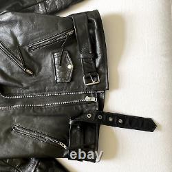 Vintage WILSONS Leather Jacket Black Thick Heavy Thinsulate Motorcycle Biker