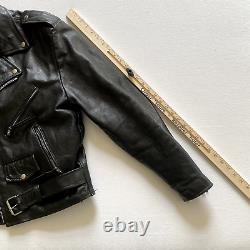 Vintage WILSONS Leather Jacket Black Thick Heavy Thinsulate Motorcycle Biker