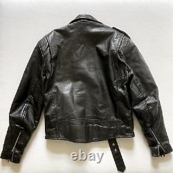 Vintage WILSONS Leather Jacket Black Thick Heavy Thinsulate Motorcycle Biker