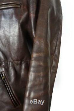 Vintage WW2 1940's German Horsehide Leather sports Motorcycle Jacket 38R