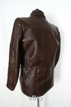 Vintage WW2 1940's German Horsehide Leather sports Motorcycle Jacket 38R