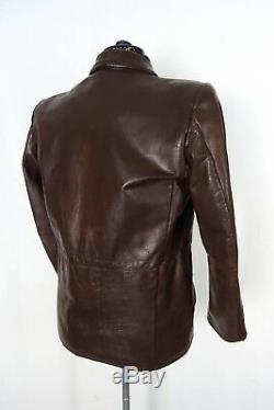 Vintage WW2 1940's German Horsehide Leather sports Motorcycle Jacket 38R