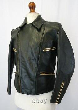 Vintage WW2 Horsehide Leather German Flight Luftwaffe Jacket Small 38R LD157