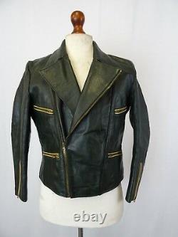 Vintage WW2 Horsehide Leather German Flight Luftwaffe Jacket Small 38R LD157