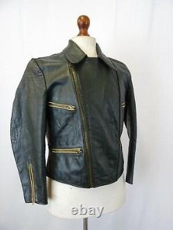 Vintage WW2 Horsehide Leather German Flight Luftwaffe Jacket Small 38R LD157