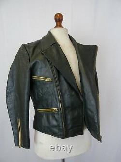 Vintage WW2 Horsehide Leather German Flight Luftwaffe Jacket Small 38R LD157