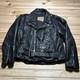 Vintage Walter Dyer Belted Leather Biker Motorcycle Jacket Size Medium As Is