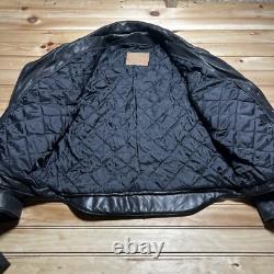 Vintage Walter Dyer Belted Leather Biker Motorcycle Jacket Size Medium As Is