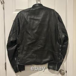 Vintage Walter Dyer Leather Motorcycle Jacket Cafe Racer 54 L XXL Heavy Cowhide