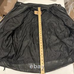 Vintage Walter Dyer Leather Motorcycle Jacket Cafe Racer 54 L XXL Heavy Cowhide