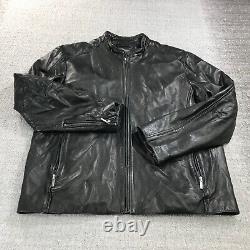 Vintage Wilson Leather Jacket Mens Extra Large Moto Biker Thinsulate Lined A5