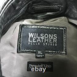 Vintage Wilson Leather Jacket Mens Extra Large Moto Biker Thinsulate Lined A5