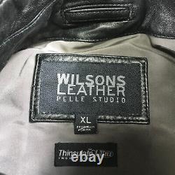 Vintage Wilson Leather Jacket Mens Extra Large Moto Biker Thinsulate Lined A5