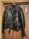 Vintage Wilson Motorcycle Jacket Men's Large Black Leather Biker