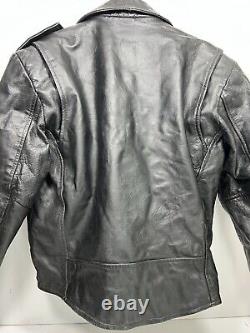Vintage Wilson's Leather Bike Black Thinsulate Belted Jacket Mens Medium