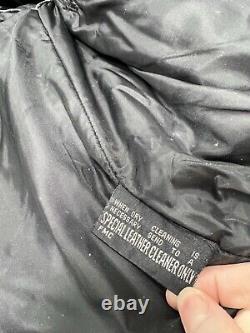 Vintage Wilson's Leather Bike Black Thinsulate Belted Jacket Mens Medium