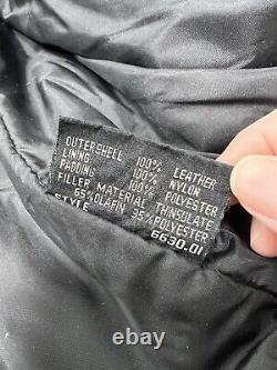 Vintage Wilson's Leather Bike Black Thinsulate Belted Jacket Mens Medium