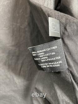 Vintage Wilson's Leather Motorcycle Jacket Men's XL Brown Distressed Patches Zip