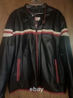 Vintage Wilson's leather Racing Motorcycle Jacket XL