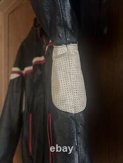 Vintage Wilson's leather Racing Motorcycle Jacket XL
