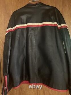 Vintage Wilson's leather Racing Motorcycle Jacket XL