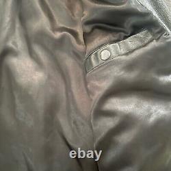 Vintage Wilsons Classic Black Leather Motorcycle Moto Biker Jacket Mens L